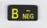 Н414 Группа крови B- (3-) черный фон, желтые буквы 5х2,5см фото, описание