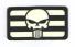 П065 Патч Punisher флаг 5*9см Black/Светящийся люминисцент фото, описание