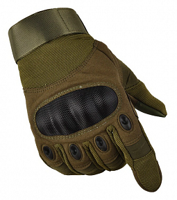 Перчатки тактические CQB защитой костяшек Olive S фото, описание