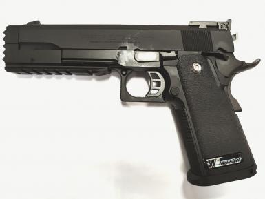 Страйкбольный пистолет WE COLT M1911 Hi-Capa 5.2. черный WE-H011 фото, описание