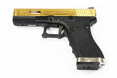 Страйкбольный пистолет WE GLOCK-17 G-Force цвет золота Titanium Version WE-...