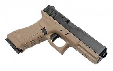 Страйкбольный пистолет KJW GLOCK G17 GBB Tan фото, описание